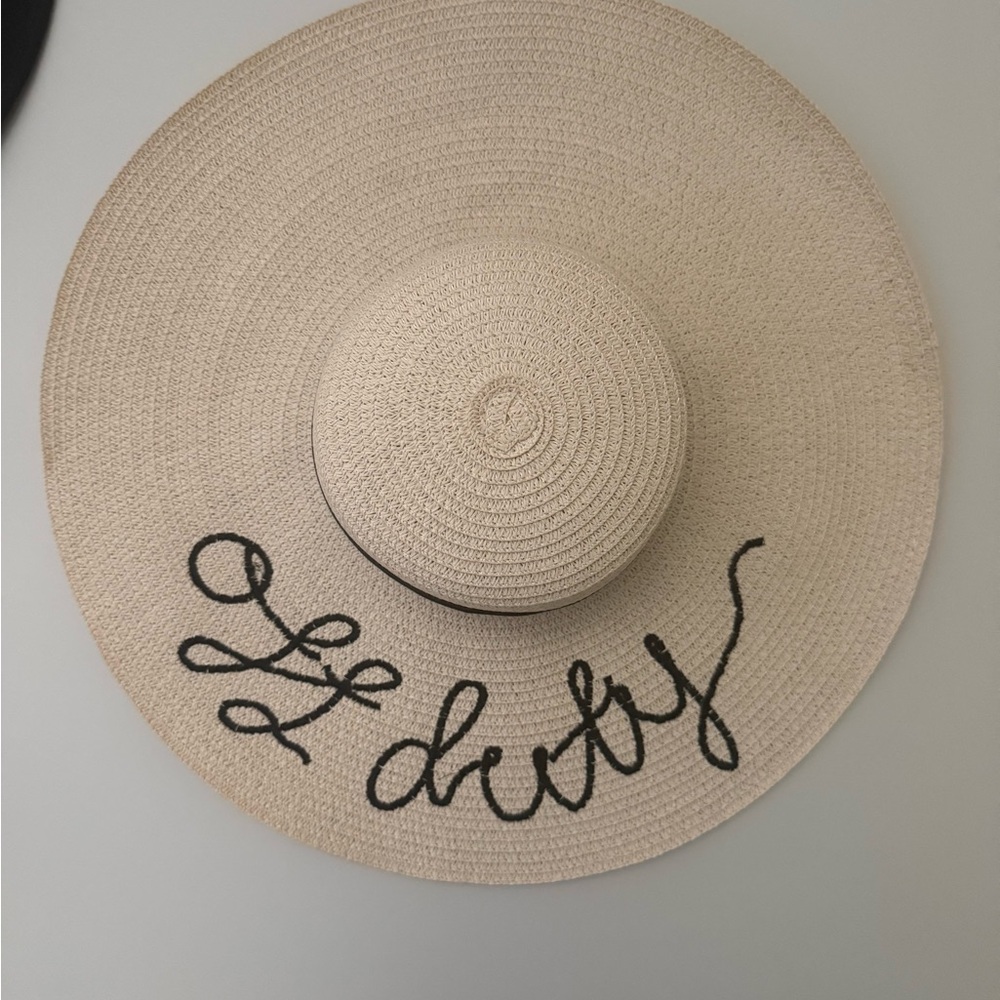 Beige Wide Brim βOff Dutyβ Hat